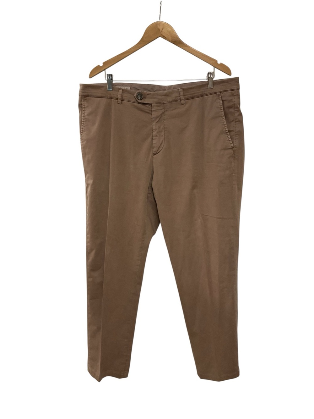 Brunello Cucinelli Traditional Fit Cotton Flat Front Chino Pants 54 38